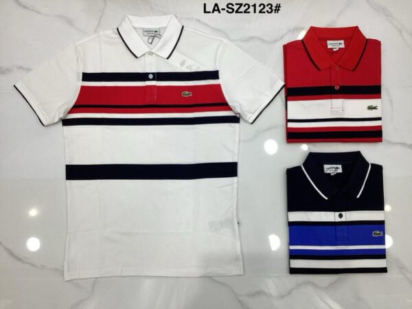 Polo Lacoste Sport – Regular Fit aux Couleurs Iconiques (Blanc, Rouge, Marine) [M15A7]