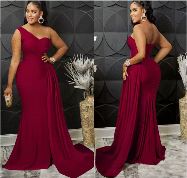 Robe de Gala "Odyssée" – Asymétrique & Sirène Drapée [M22B4]