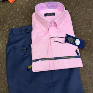 Ensemble "Polo Pink & Navy" – L'Élégance Audacieuse [M21D6]