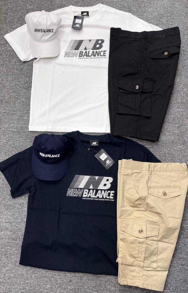 Collection New Balance "Utility Sport" – T-shirt Graphique, Short Cargo & Casquette [M21D1]