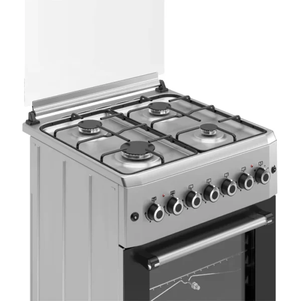 Cuisinière à Gaz 60x60 – 4 Foyers & Four Multi-Fonctions [E21A4]