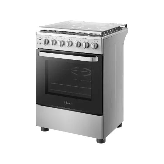 Cuisinière à Gaz 60x60 – 4 Foyers & Four Multi-Fonctions [E21A4]