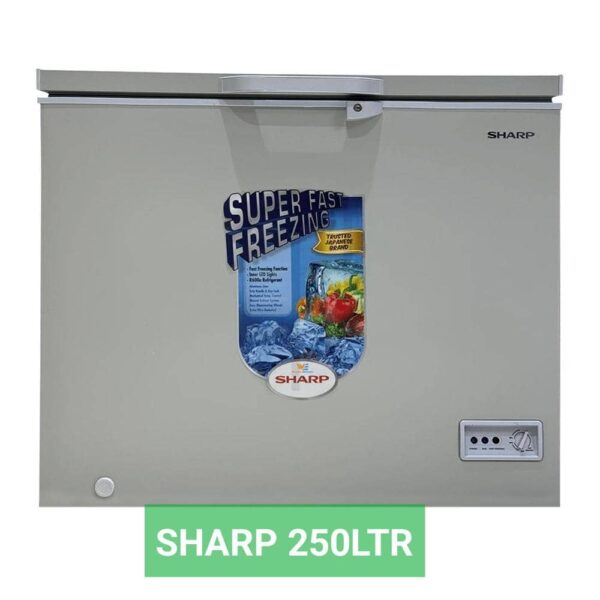 Sharp Chest Freezer 250L – Modèle SCF-K250X-SL2 (Metallic Silver) [E21A1]
