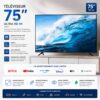 Téléviseur SMART 75" – L'Expérience Cinéma Grand Format [E21A1]