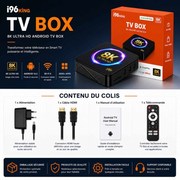 I96 King – La Puissance 8K Ultime pour Votre TV [E1A39]