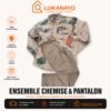 Ensemble Coordonné GANT – Khaki Imprimé & Esprit Graphique [M21G5]