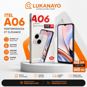 Itel A06 – Performance fluide, mémoire renforcée pour tous vos besoins [E1A32]