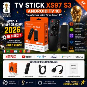 Box Android TV Stick 2Go RAM / 16Go ROM – Transformez votre télé en Smart TV [E1A1]