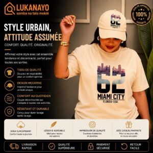 Pack Summer Urbain – T-Shirt "Miami City" & Casquette Assortie [M22D7]