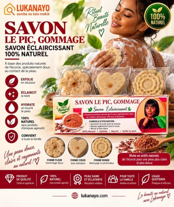 Savon Gommage Éclaircissant – Savon Le Pic (Aux Extraits d'Écorce) [H9A2]